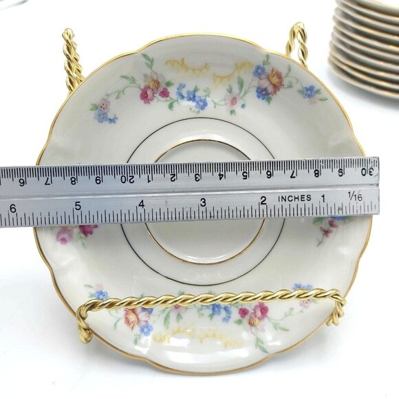 Royal Bayreuth Saucers Dresden Floral Bavaria -Lot of 11 - Picture 4 of 4